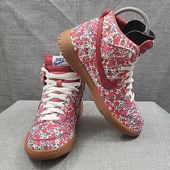 RARE Nike Dunk High Premium Fabric Cherries 2007 327075-662 women's SZ 8 - Picture 1 of 12